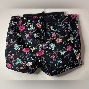 Torrid Floral Black Shorts